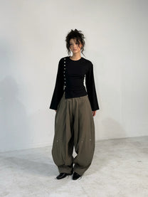 Flared Sleeve Top (Black)