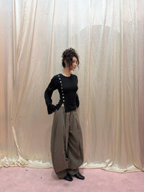 Flared Sleeve Top (Black)