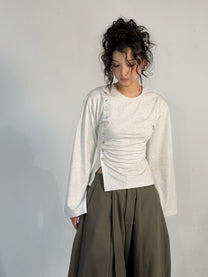 Flared Sleeve Top (Grey)