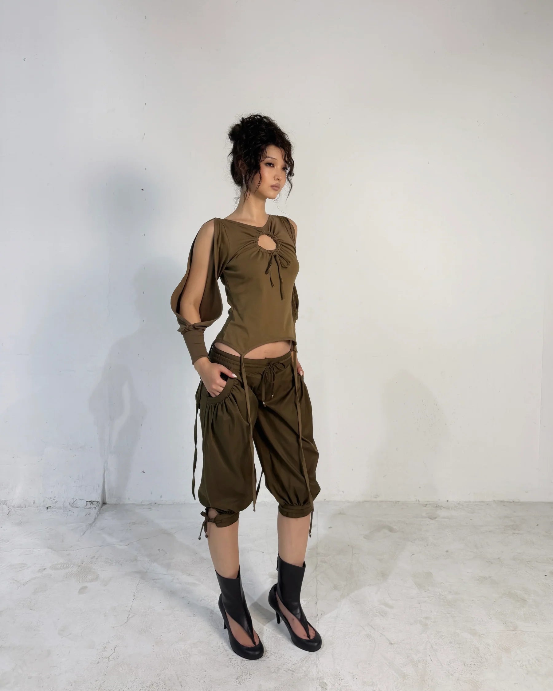 Garter Long Sleeve (Olive Brown)