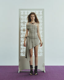 Drape Dress (Light Brown)