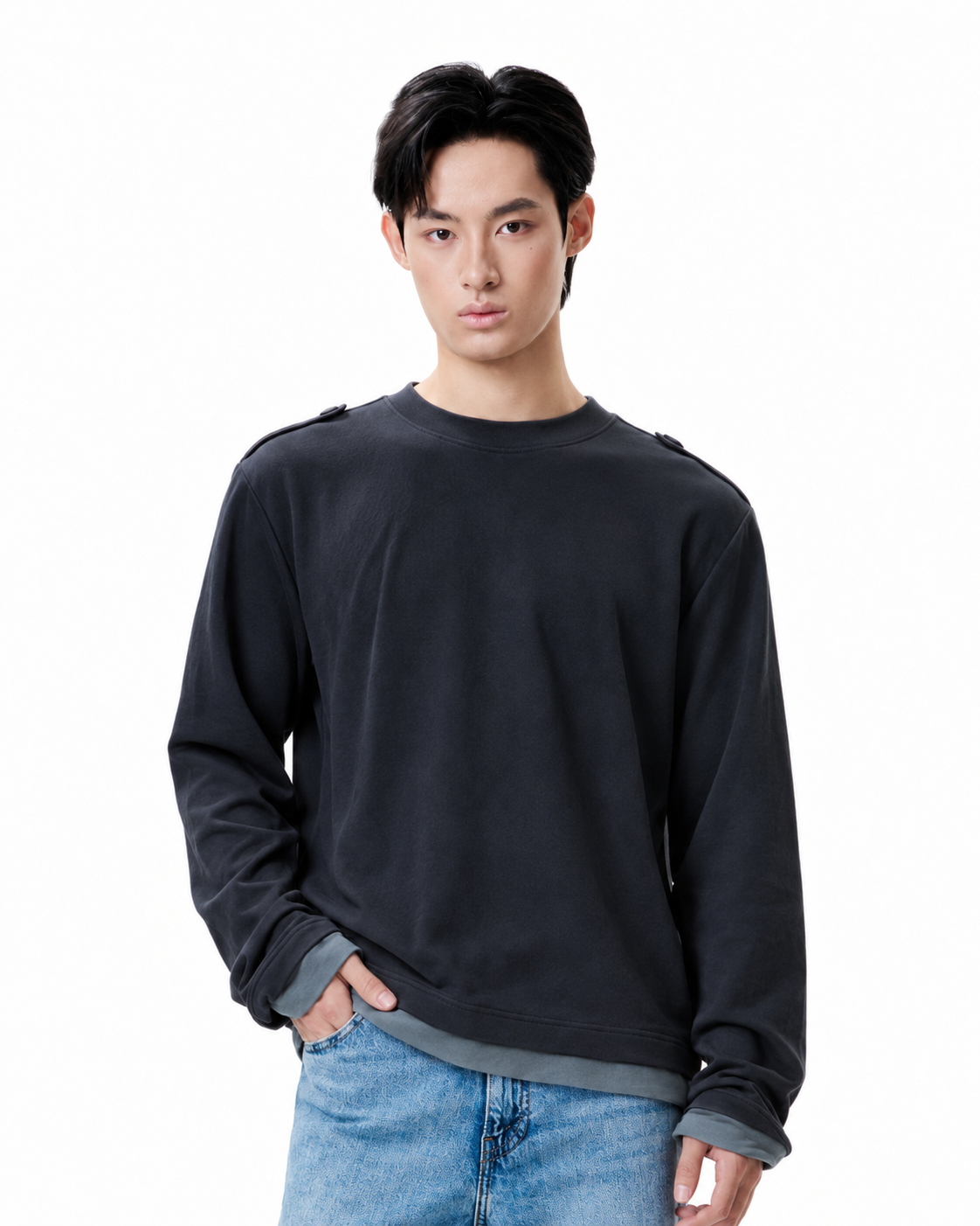 Layered Long Sleeve — Midnight