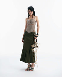 Miramon Flared Skirt (Green)