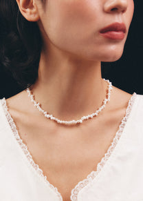 Mini Zigzag Pearl Necklace