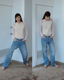 Mesh Raglan Long Sleeve Tee