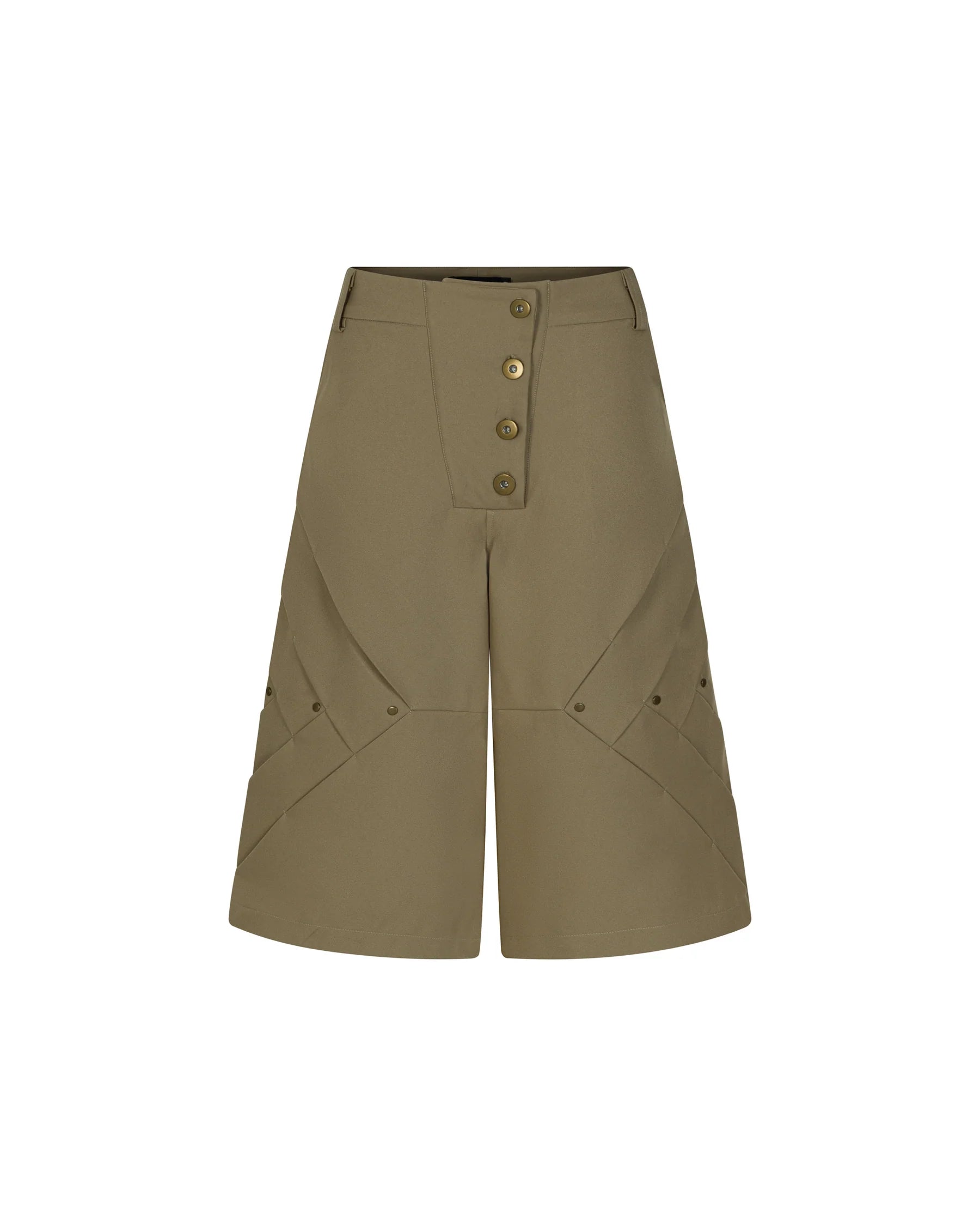 Bamboo Rivet Shorts (Beige)
