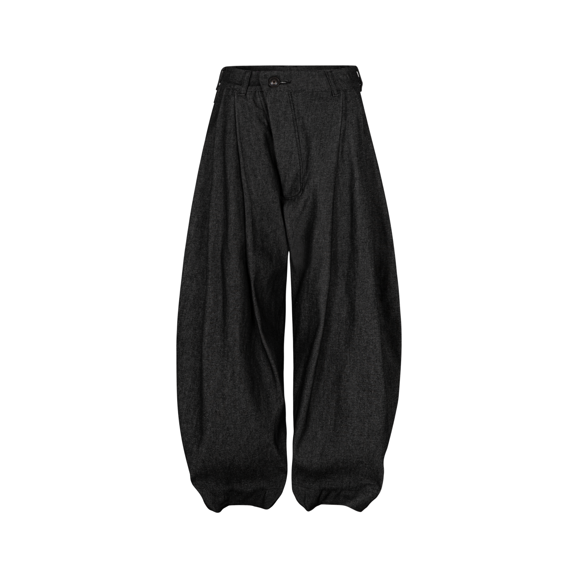 SIDE PLEAT RAW DENIM PANTS