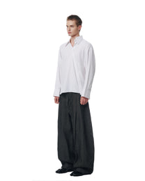 SIDE PLEAT RAW DENIM PANTS