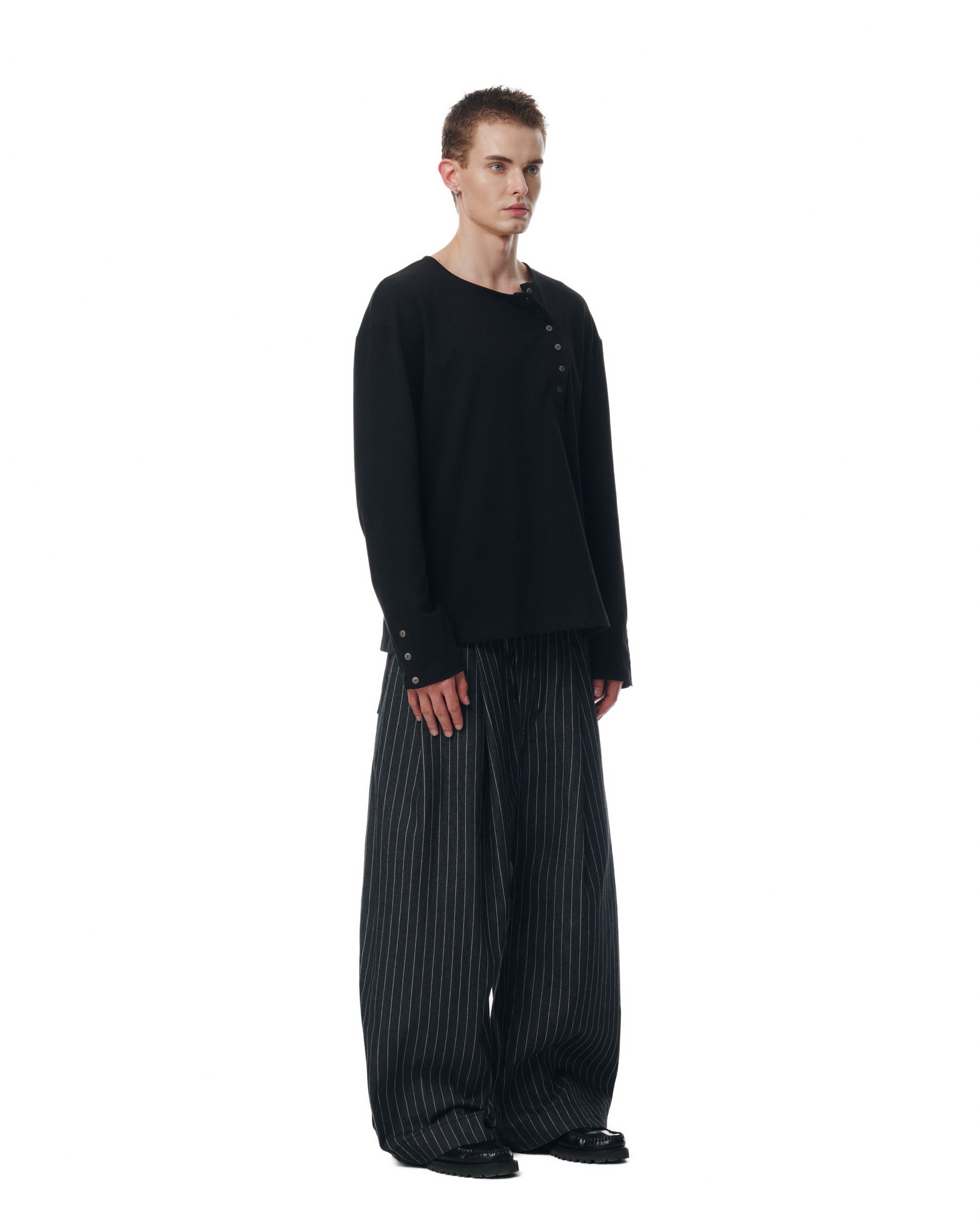 SIDE PLEAT STRIPES PANTS