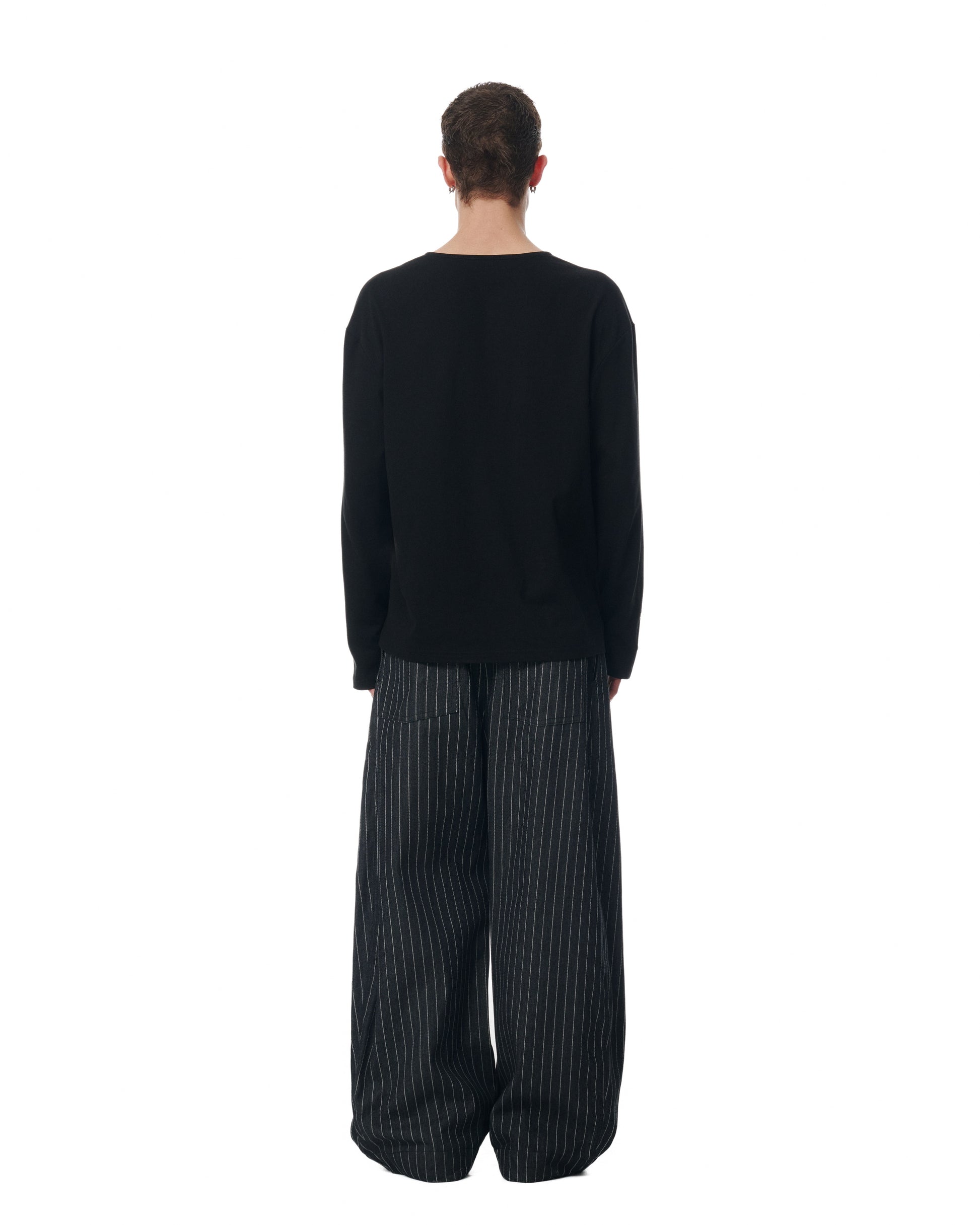 SIDE PLEAT STRIPES PANTS