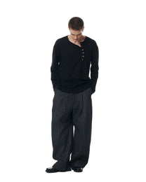 SIDE PLEAT STRIPES PANTS