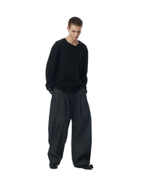SIDE PLEAT STRIPES PANTS