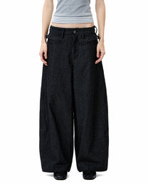Pinstripe Denim Jeans