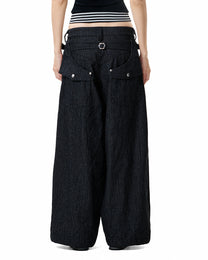 Pinstripe Denim Jeans