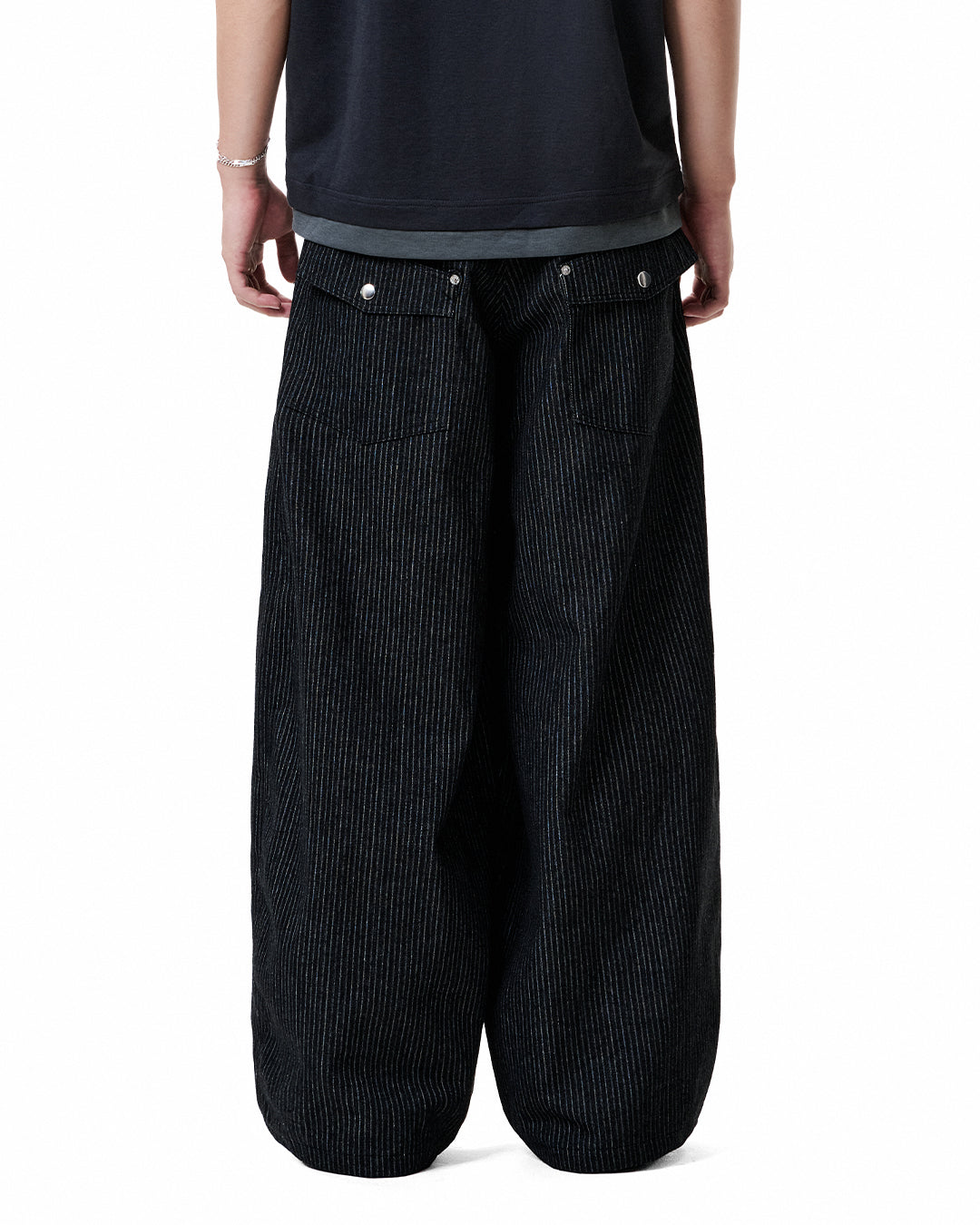 Pinstripe Denim Jeans
