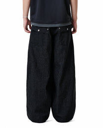Pinstripe Denim Jeans
