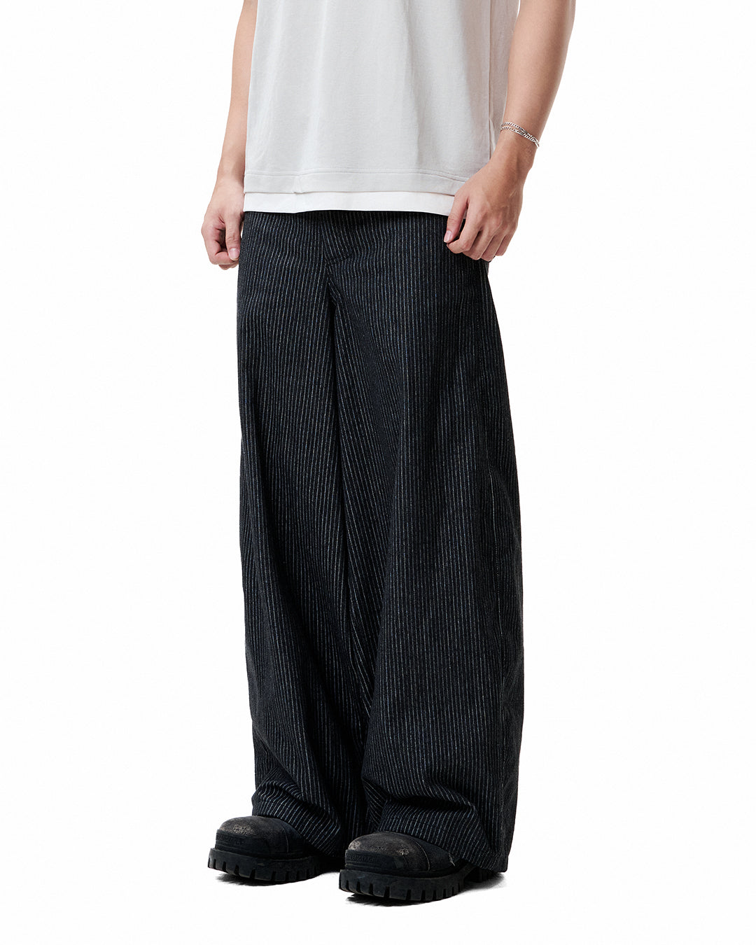 Pinstripe Denim Jeans