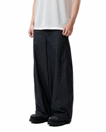 Pinstripe Denim Jeans