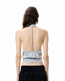 Braided Halter Top - Heather Grey
