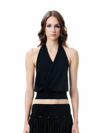Braided Halter Top - Black