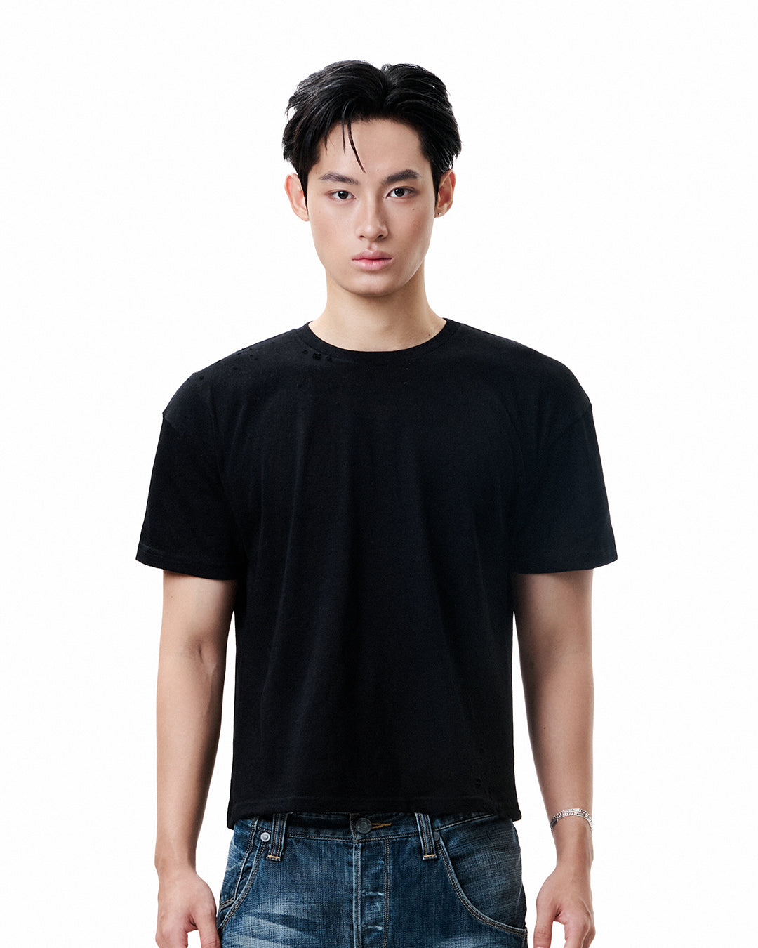 Cotton Slub Tee - Black