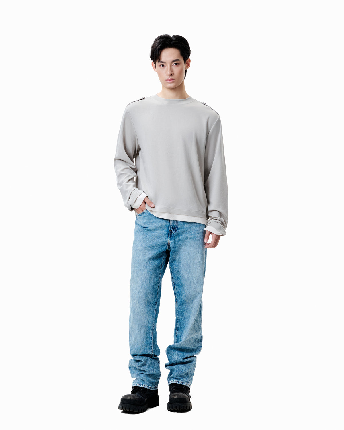 Layered Long Sleeve — Stone
