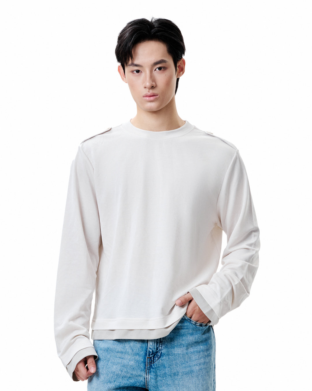 Layered Long Sleeve — Off White