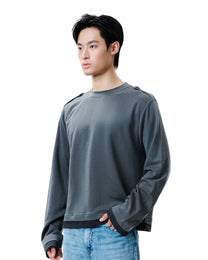 Layered Long Sleeve — Charcoal