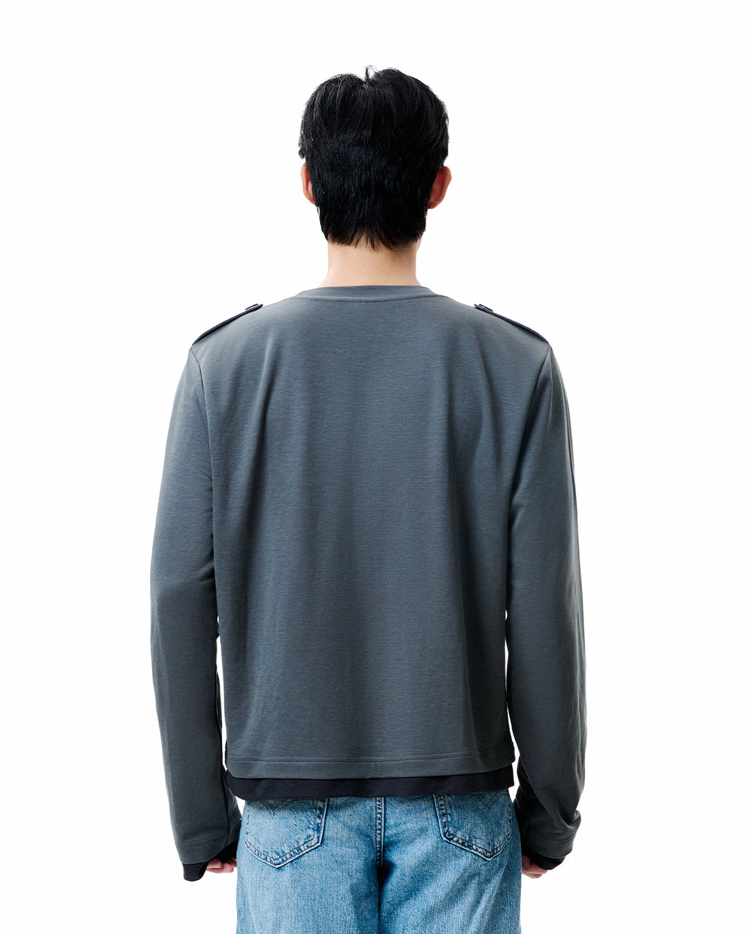 Layered Long Sleeve — Charcoal
