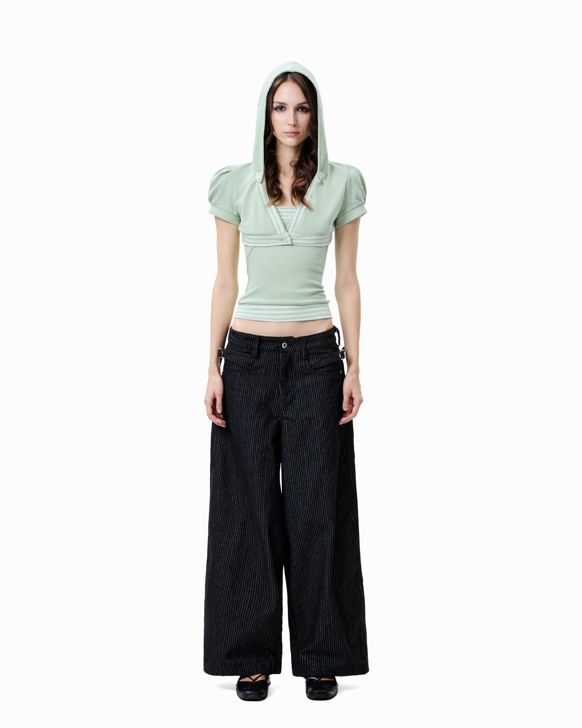 Line Hood Top - Mint