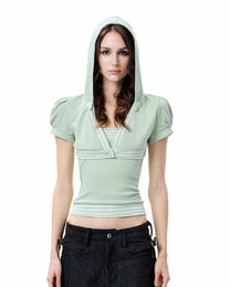 Line Hood Top - Mint