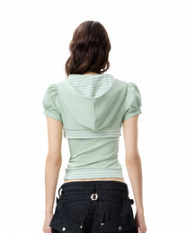 Line Hood Top - Mint