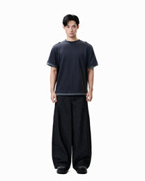 Layered Crew Tee - Midnight