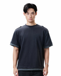 Layered Crew Tee - Midnight