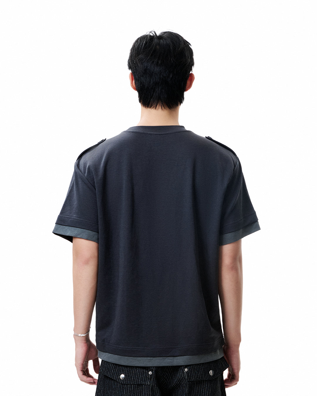 Layered Crew Tee - Midnight