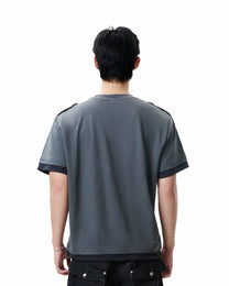 Layered Crew Tee - Charcoal