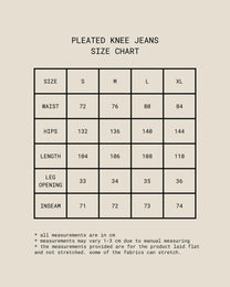 Pleated Knee Jeans [Indigo Blue]