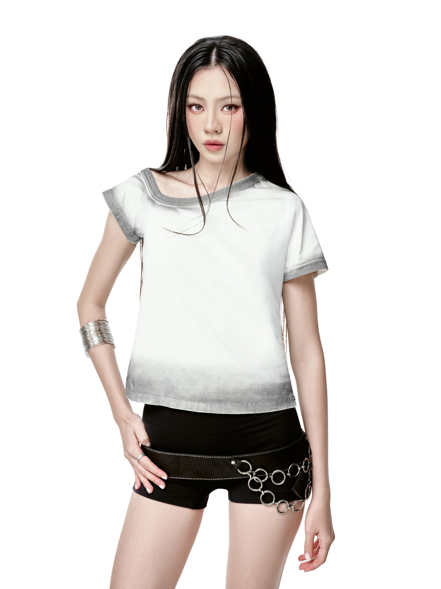Washed Spray Crop Tee