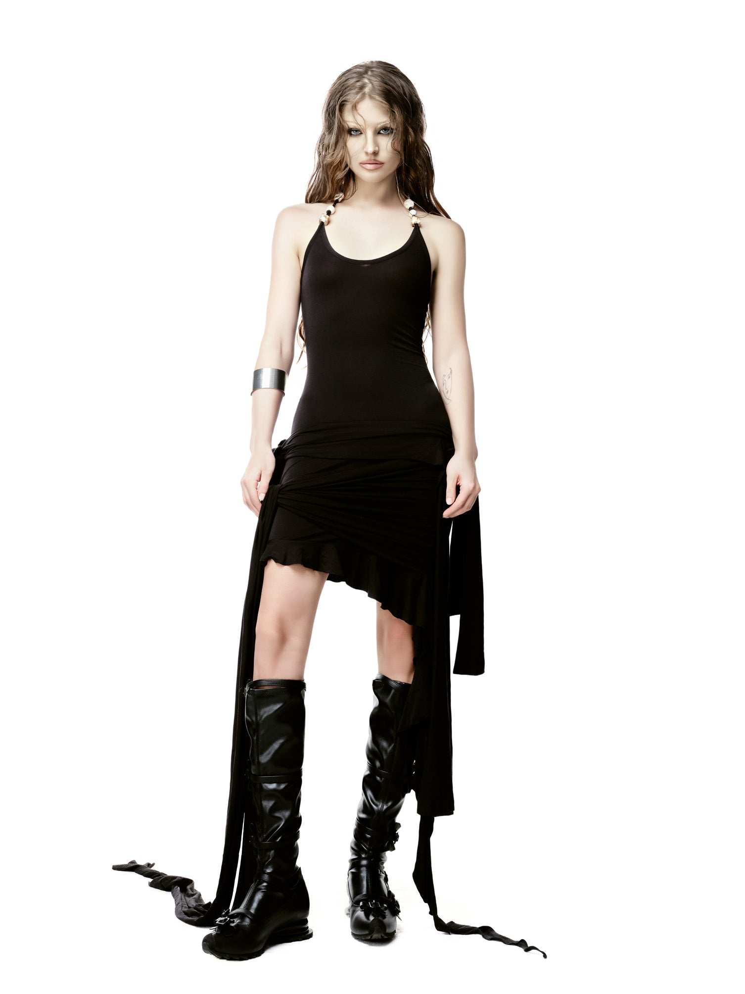 Asymmetrical Drape Dress