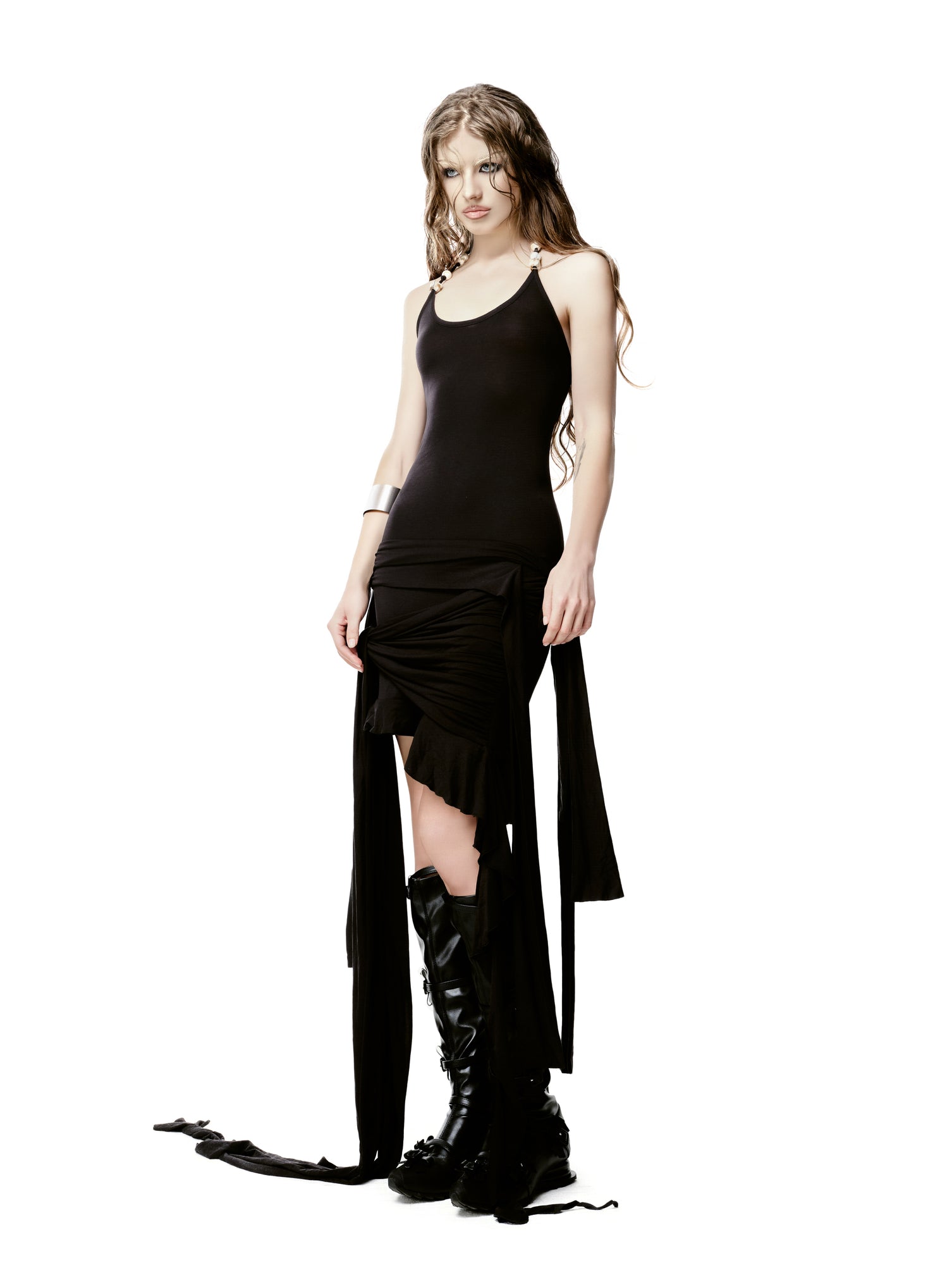 Asymmetrical Drape Dress