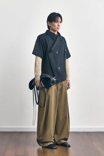 SIDE PLEATED TROUSERS