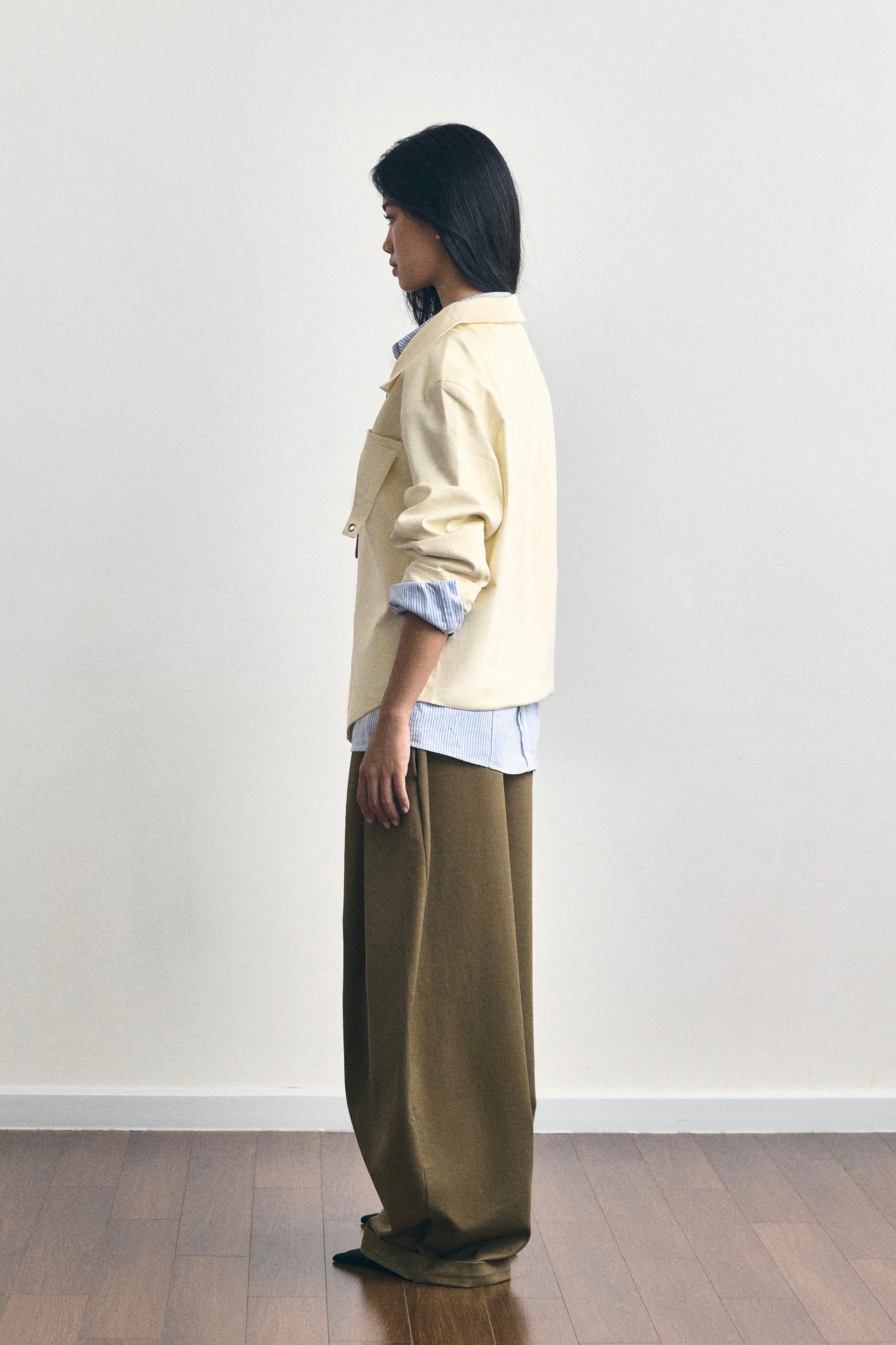SIDE PLEATED TROUSERS
