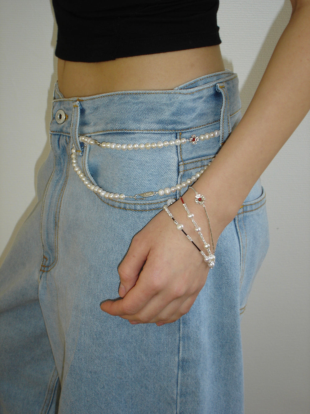 Red Cross Silver Bracelet