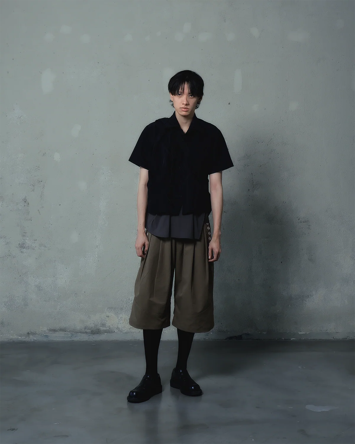 Button Shorts (Brown)