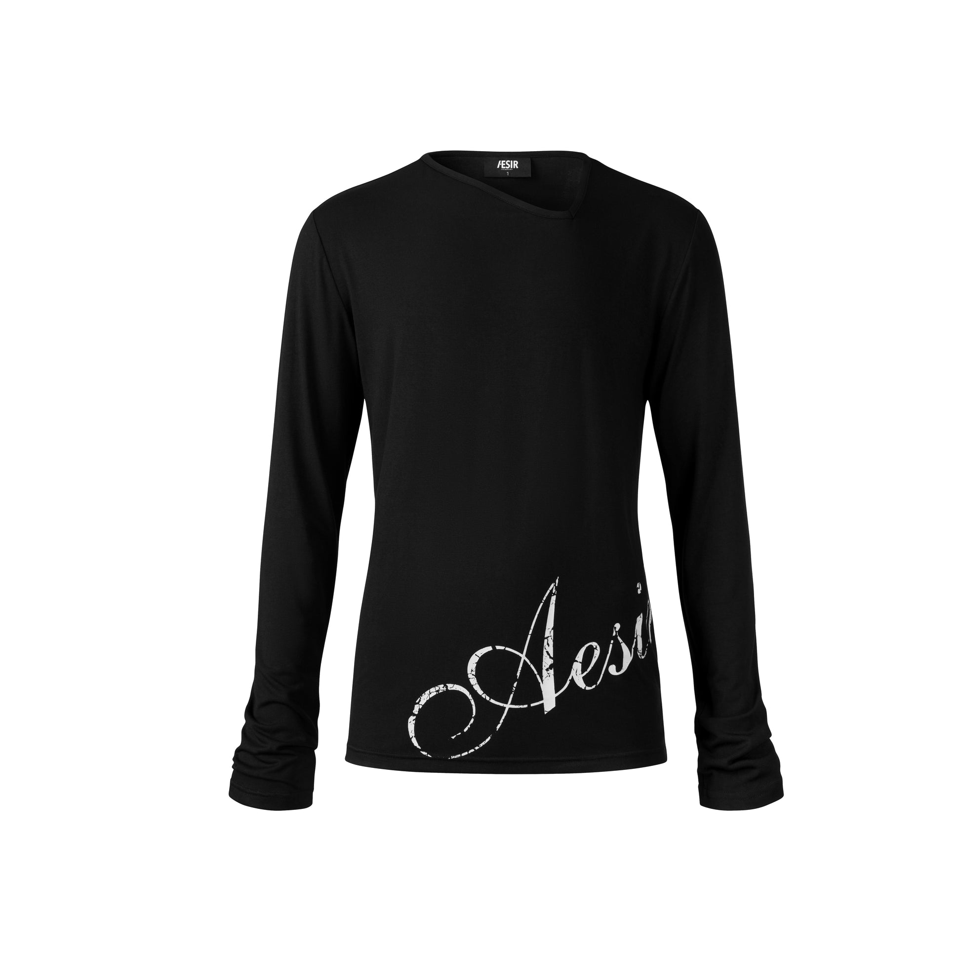 Triangle Neck Shirt (Black)