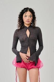 Felicity Lace Top (Grey)