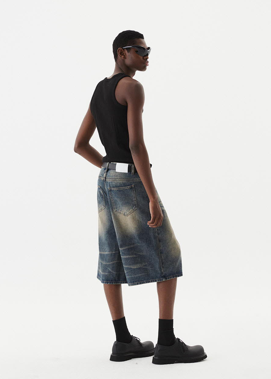 Signature Bermuda Denim Pants (Mud)