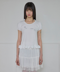 Muta Frill Puff T-Shirt (White)