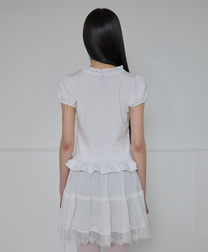 Muta Frill Puff T-Shirt (White)