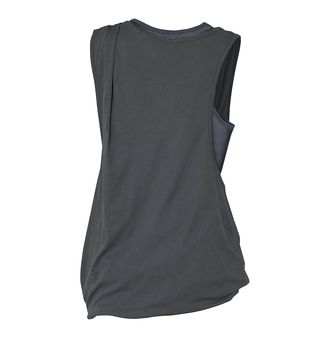 Asymmetrical Layered Sleeveless (Charcoal)